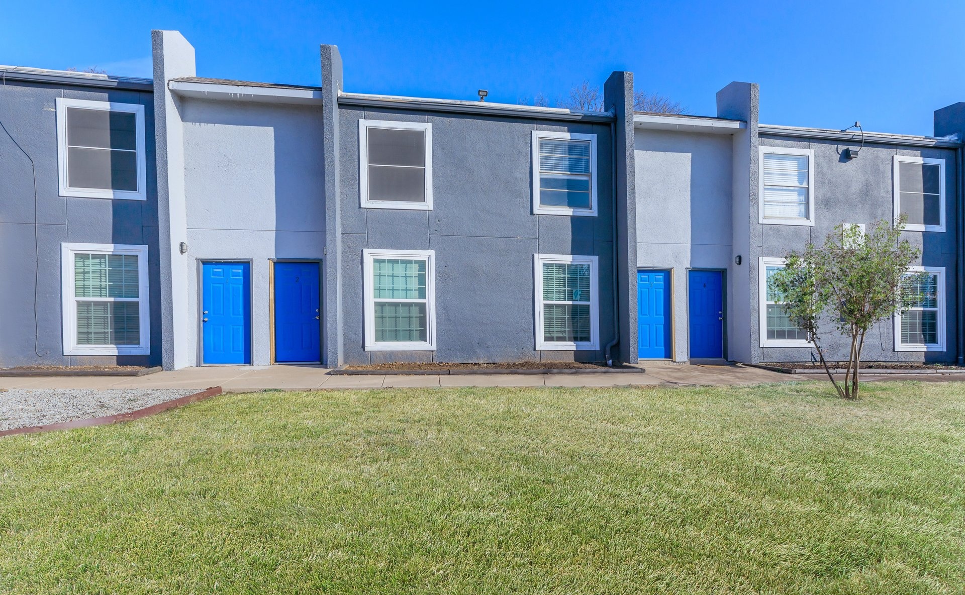 Townhome exteriors at Manchester House